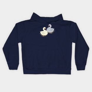 Swan Pair Kids Hoodie